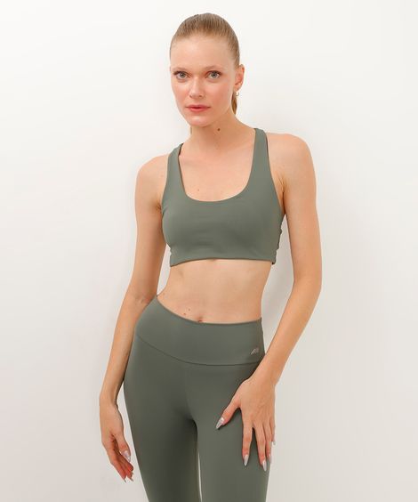 top de poliamida bojo removível nadador esportivo ace verde