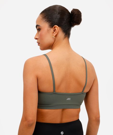 top feminino esportivo com bojo removível verde