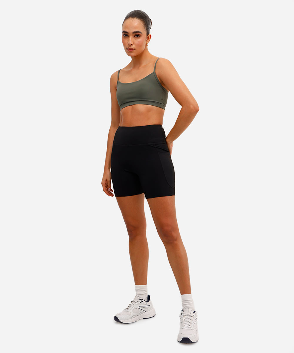 top feminino esportivo com bojo removível verde
