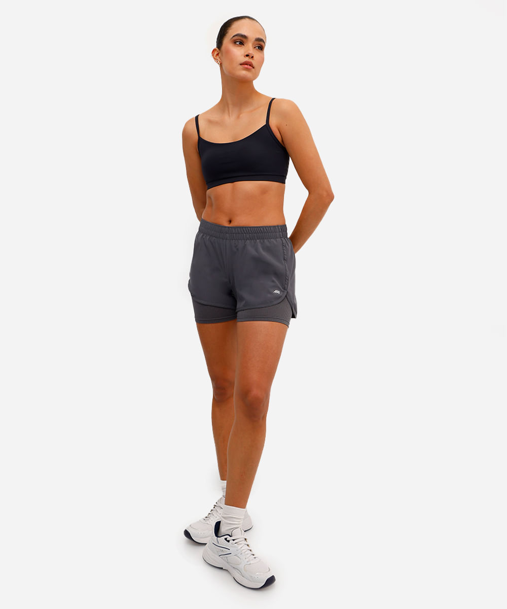 top feminino esportivo com bojo removível preto