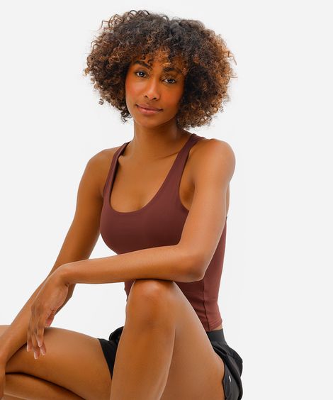 regata nadador de poliamida esportiva marrom