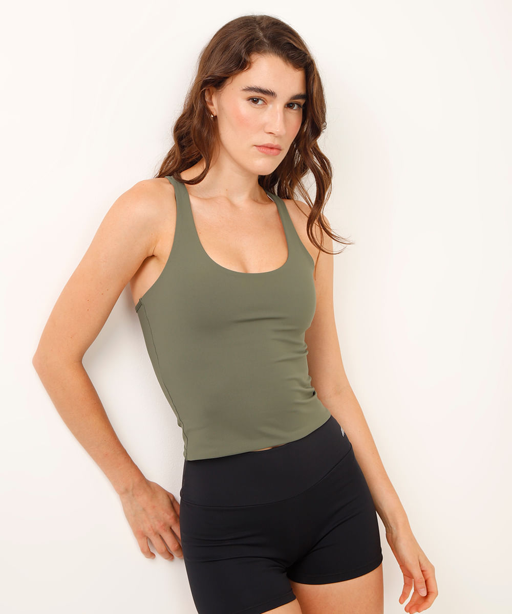 regata nadador de poliamida esportiva verde
