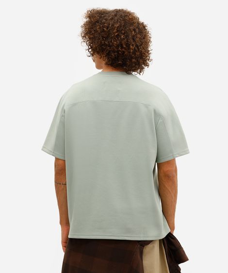 camiseta masculina manga curta com recorte verde