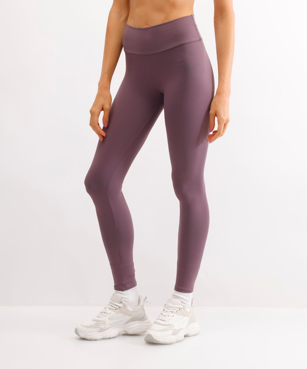 calça legging feminina esportiva roxa