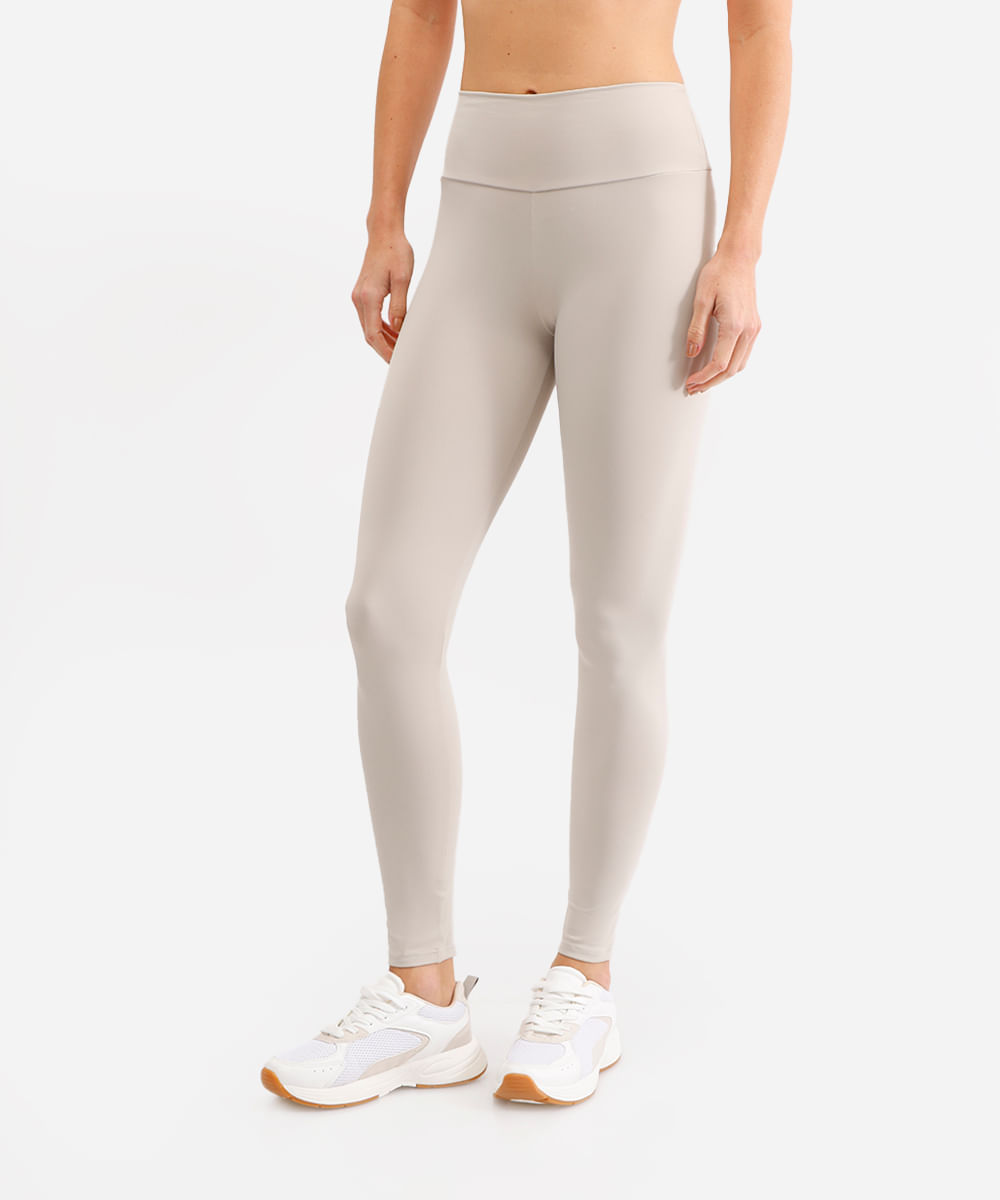 calça legging feminina esportiva bege