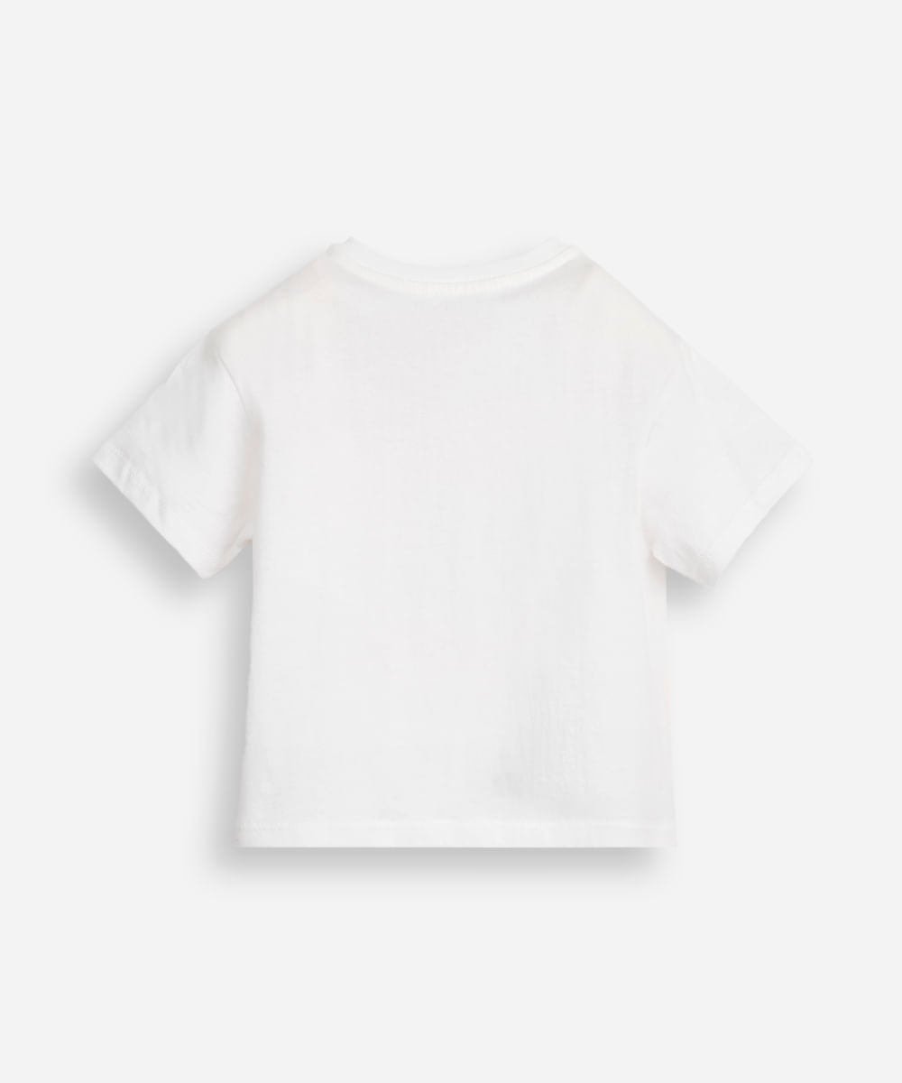 blusa infantil de algodão dos rosa off white