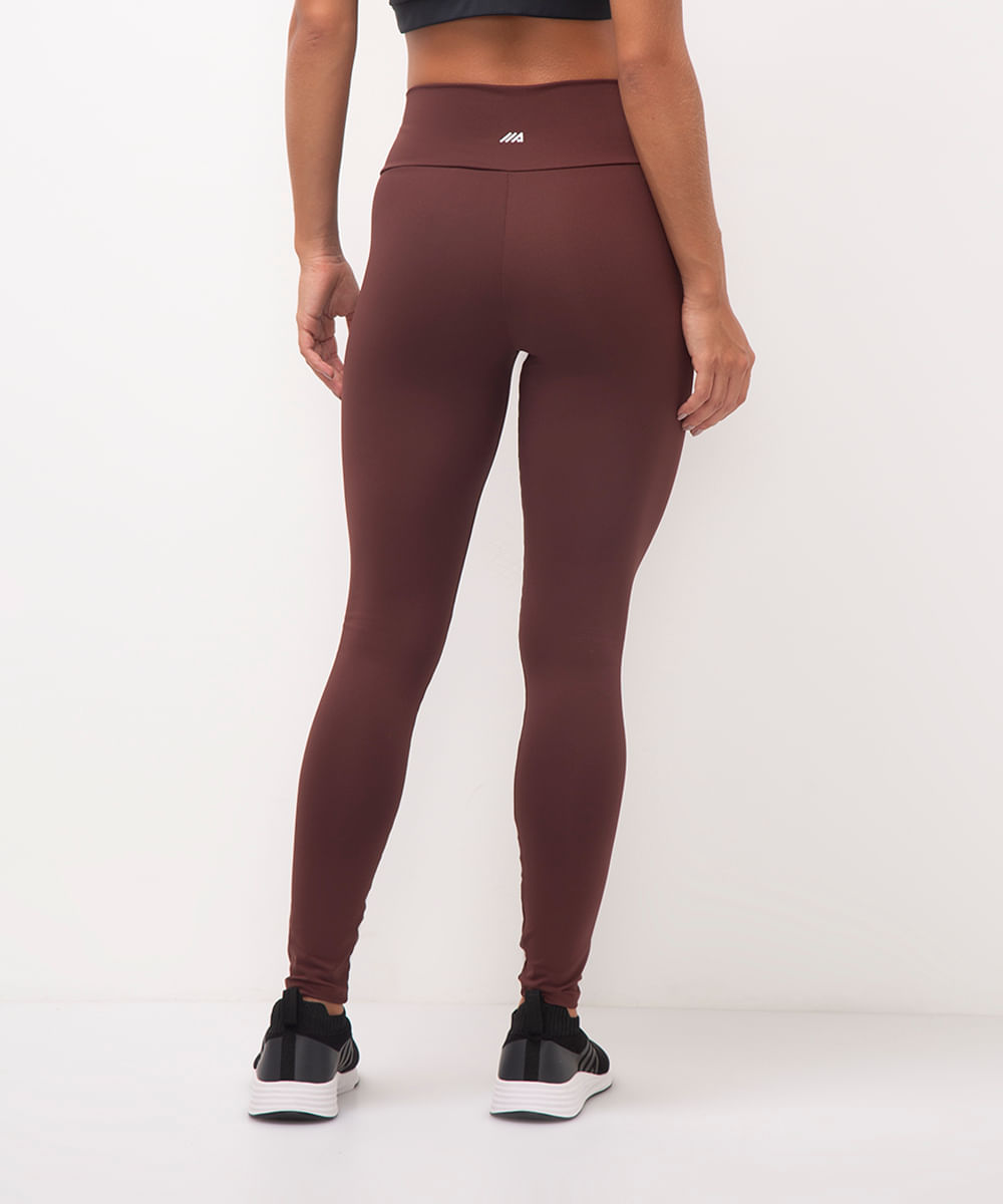 calça legging feminina esportiva marrom