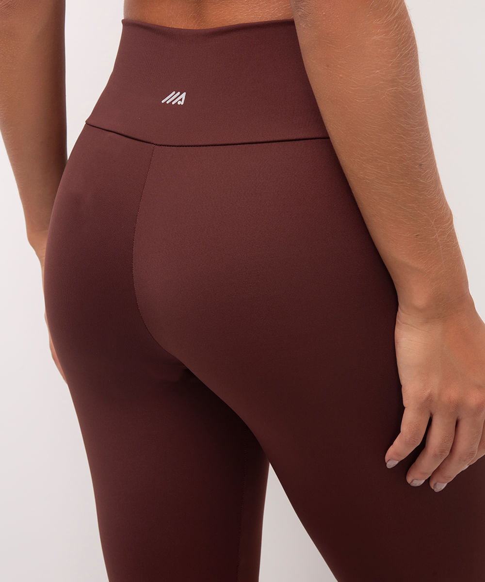 calça legging feminina esportiva marrom