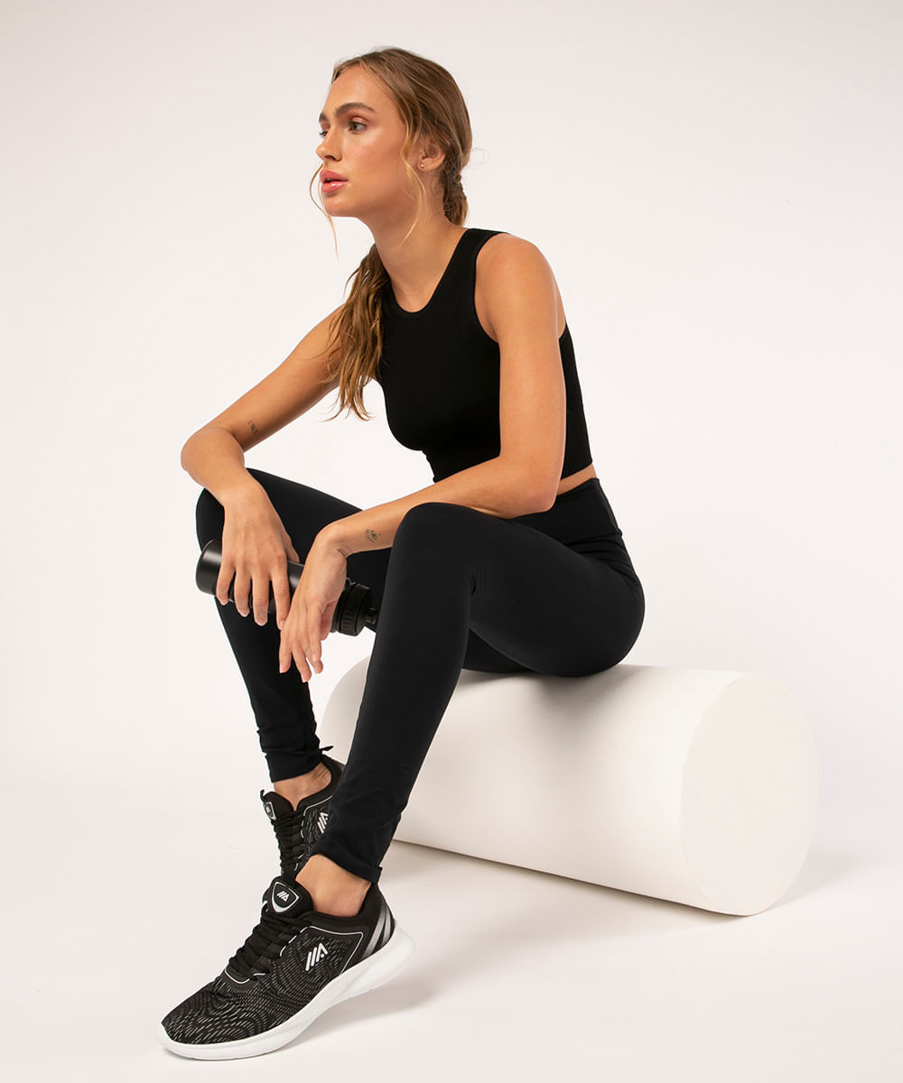 calça legging feminina esportiva ace preta