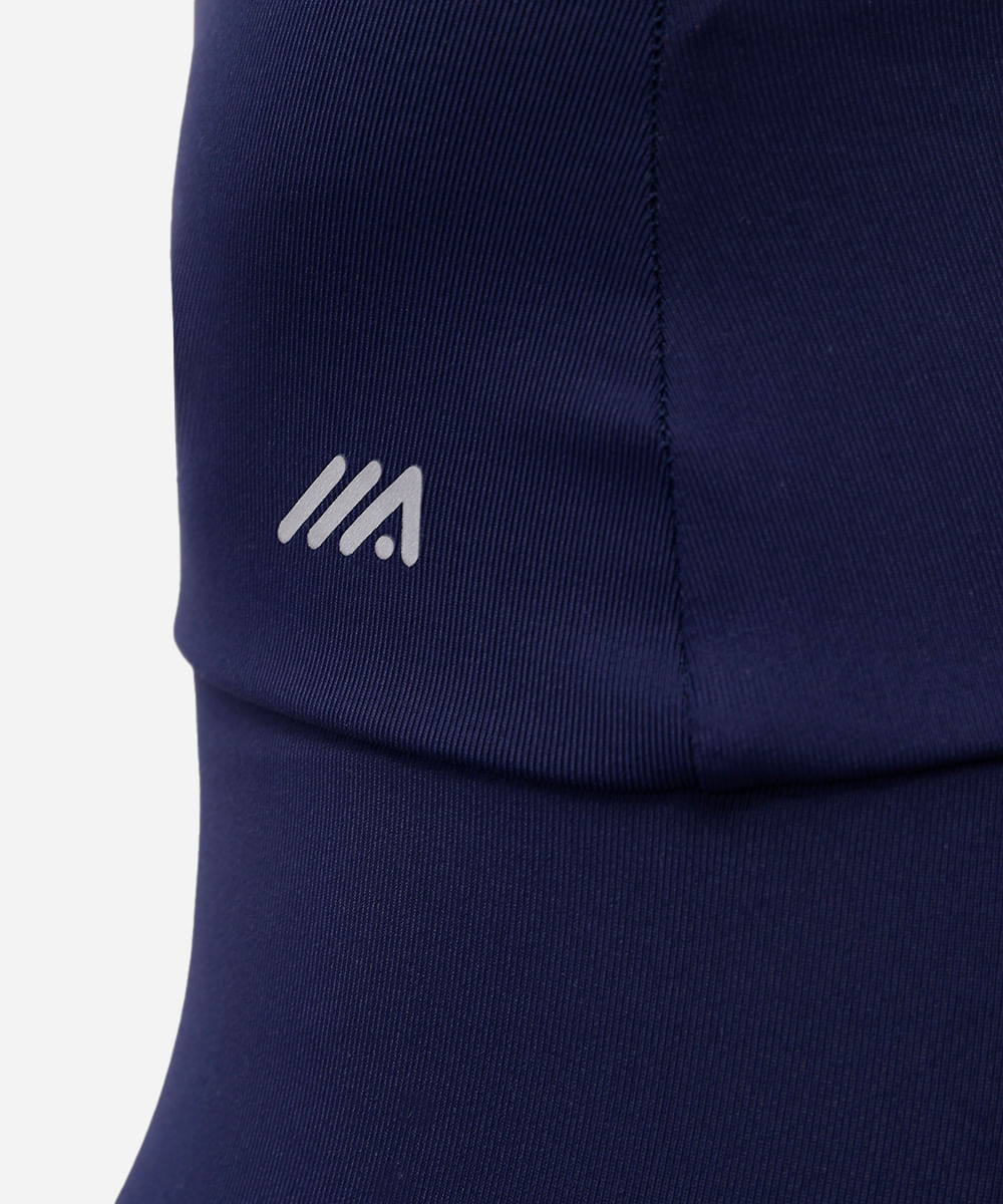 calça corsário básica cós largo esportiva azul