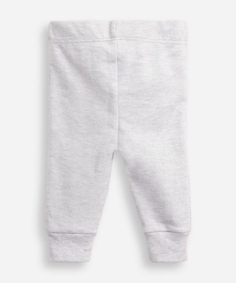 calça jogger infantil de algodão cinza