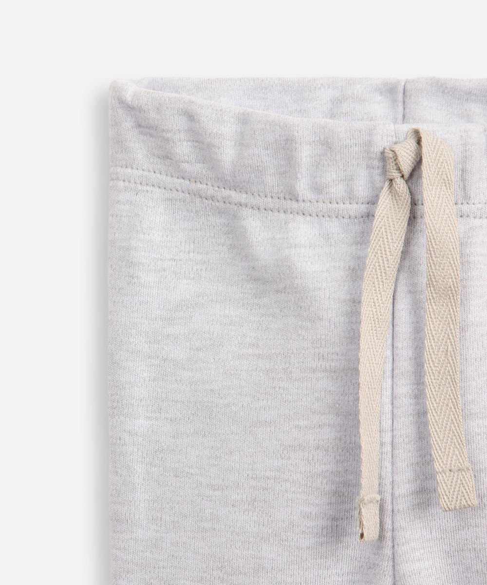 calça jogger infantil de algodão cinza
