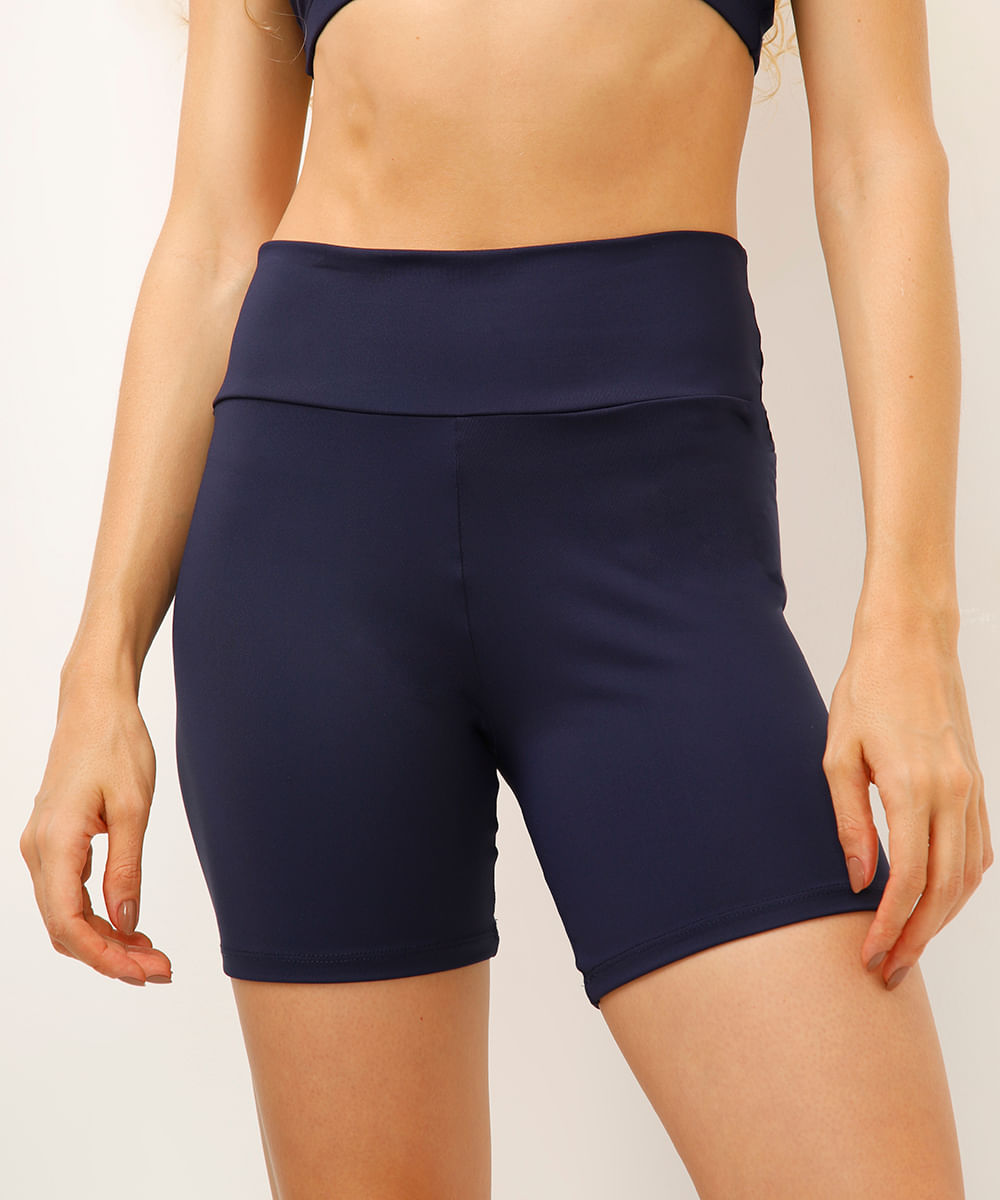 bermuda esportiva azul
