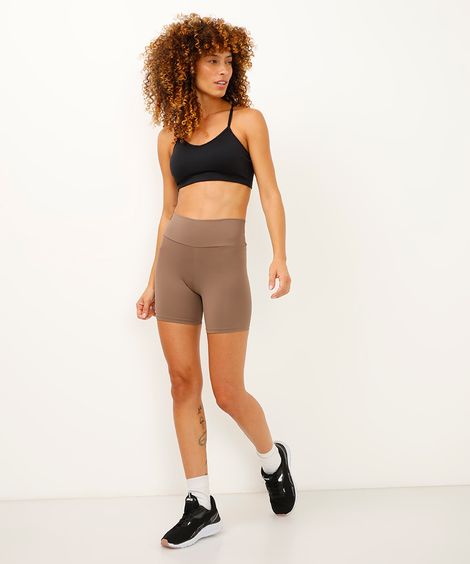 bermuda esportiva marrom
