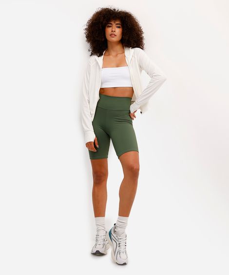 bermuda biker feminina esportiva verde