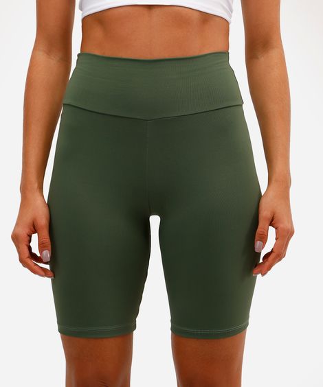bermuda biker feminina esportiva verde