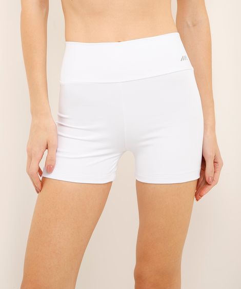 bermuda de poliamida básica curta esportiva ace branca