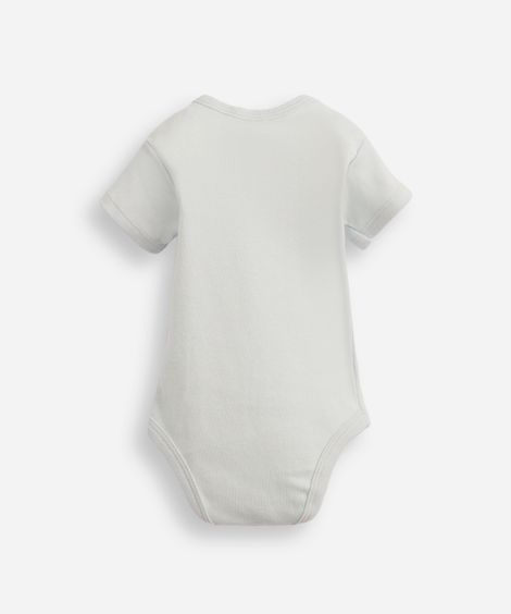 body infantil de algodão stitch azul