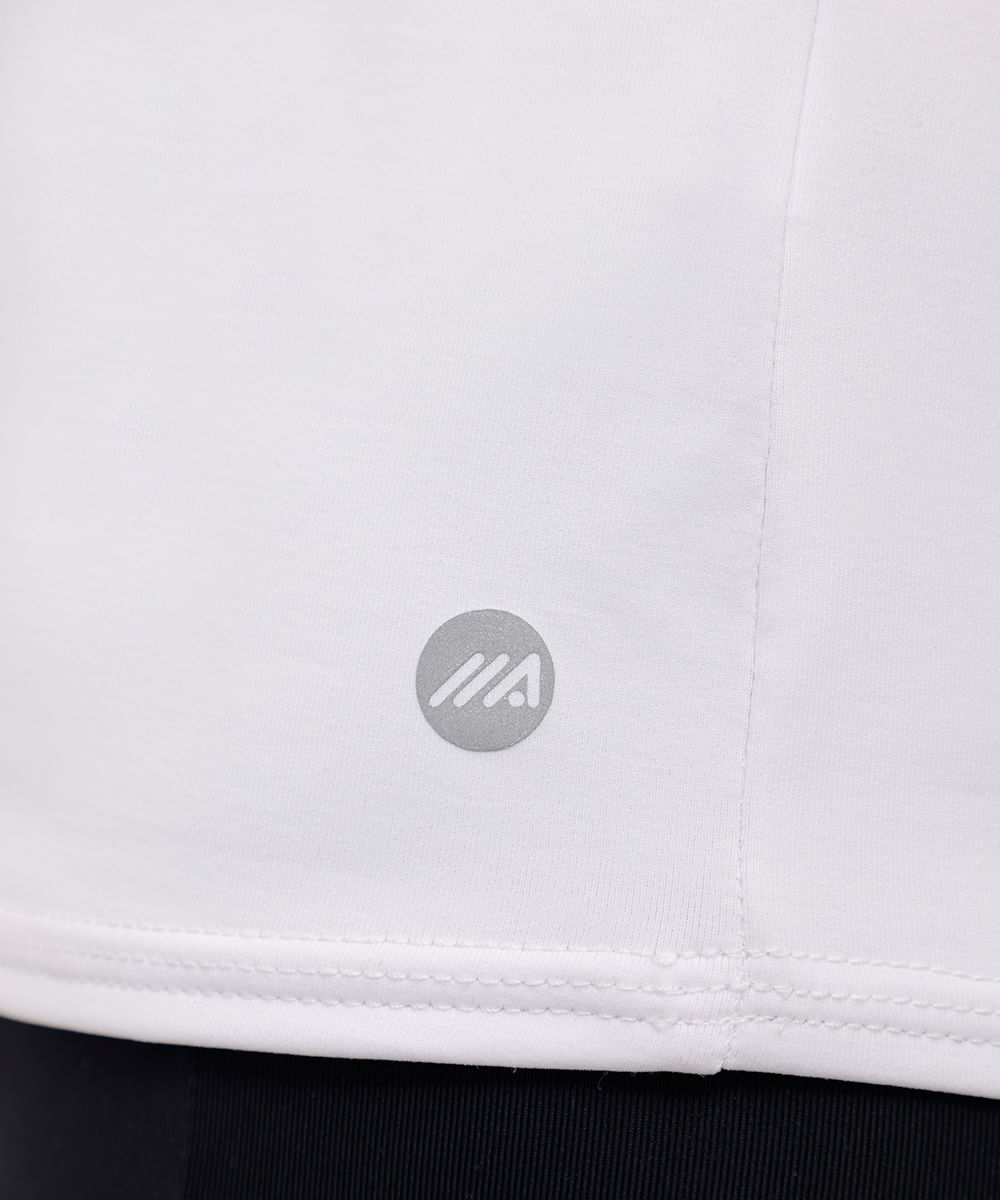 cropped feminino esportivo com zíper branco
