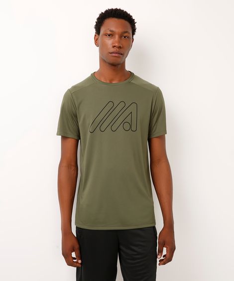 camiseta esportiva manga curta verde