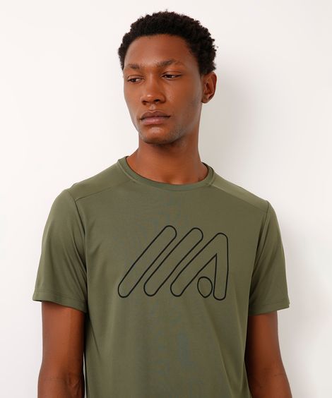 camiseta esportiva manga curta verde
