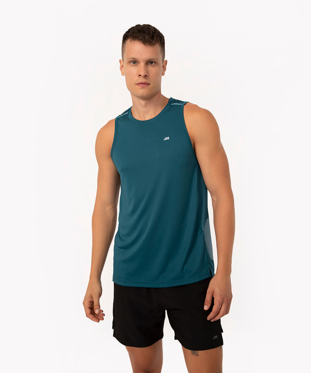 regata esportiva masculina com reflexivo verde