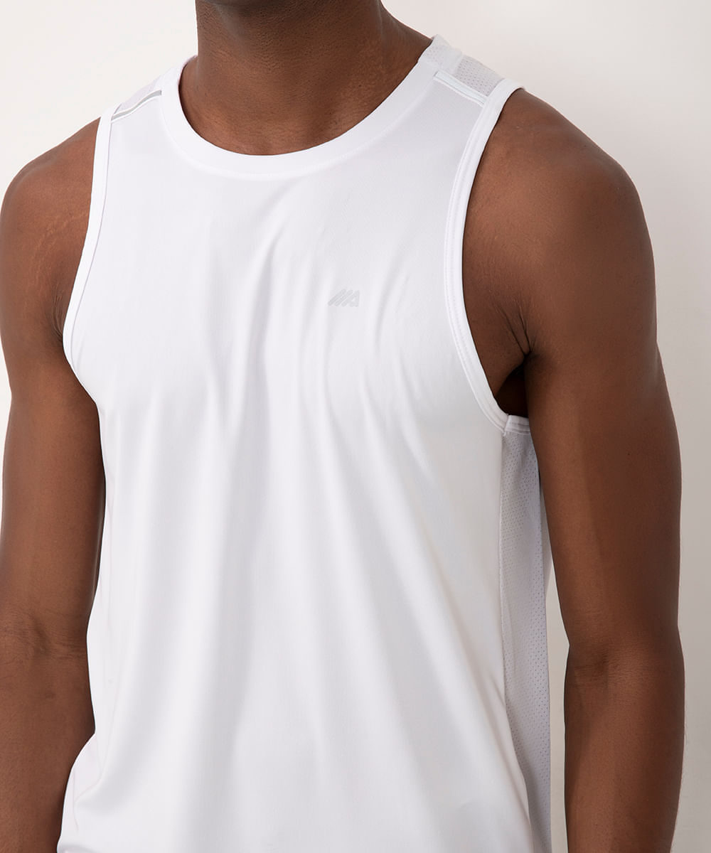 regata esportiva masculina com reflexivo branco