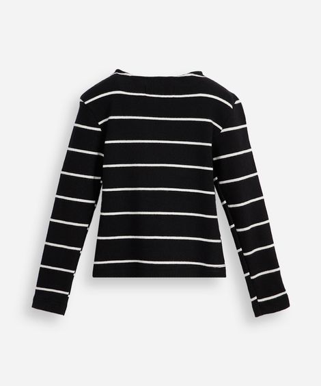blusa infantil de algodão com laços listrada colorida