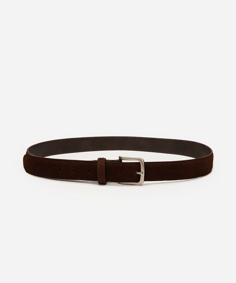 cinto masculino em suede marrom