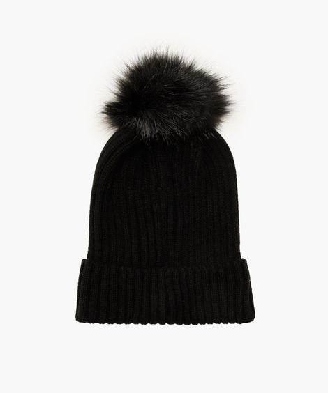 gorro infantil de tricot hello kitty  preto