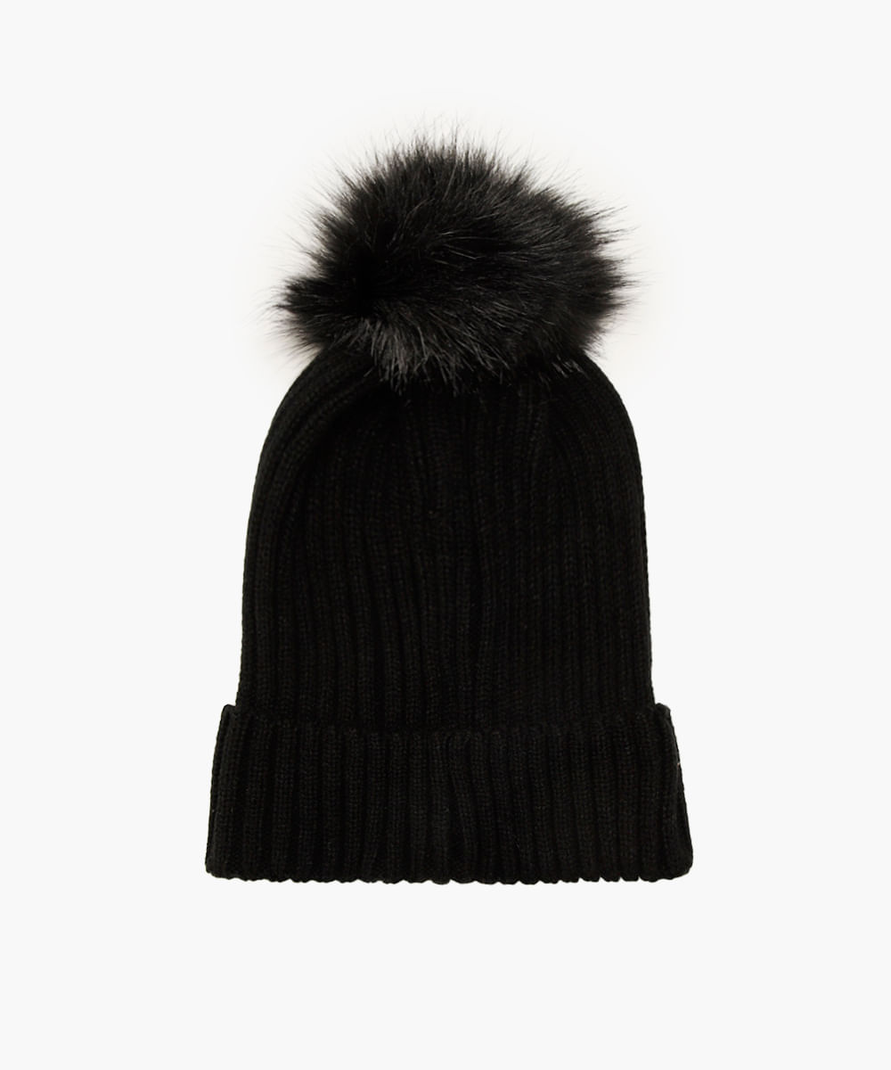 gorro infantil de tricot hello kitty  preto
