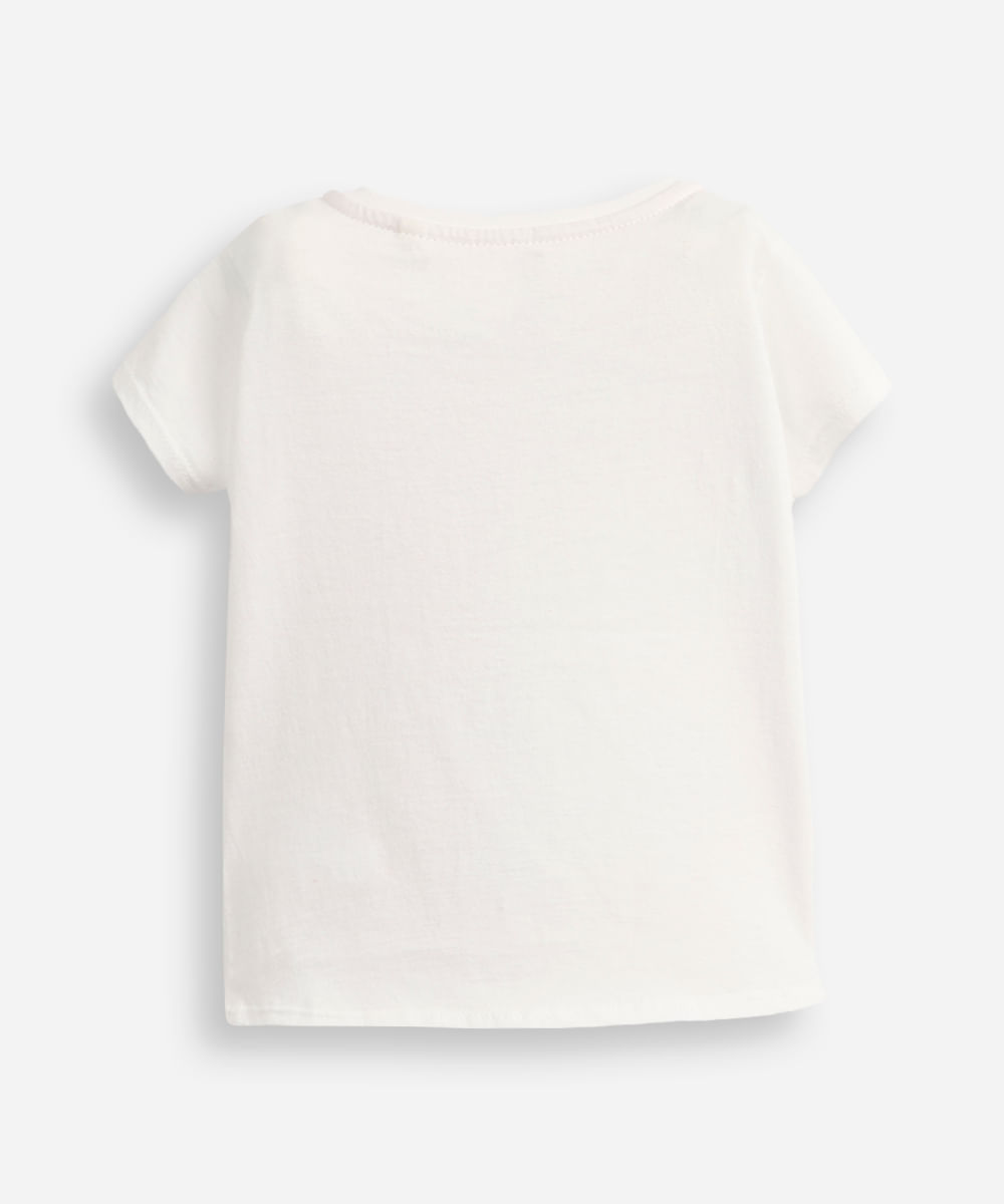 blusa infantil de algodão bluey com glitter off white