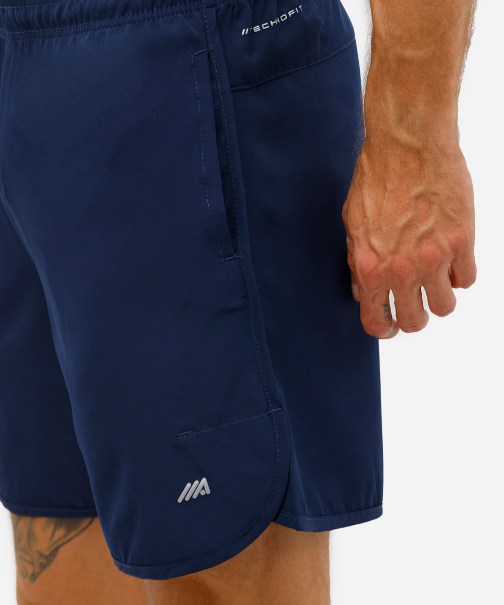 short masculino esportivo azul