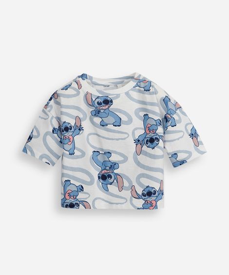 cropped infantil de algodão stitch off white