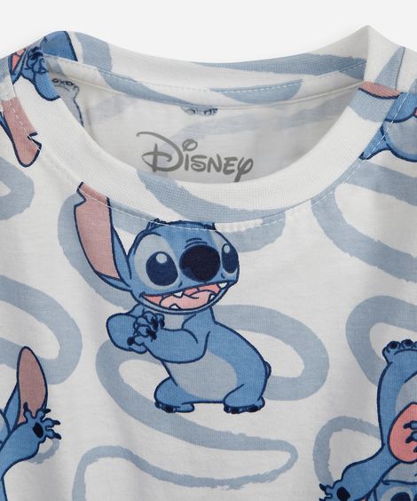 cropped infantil de algodão stitch off white