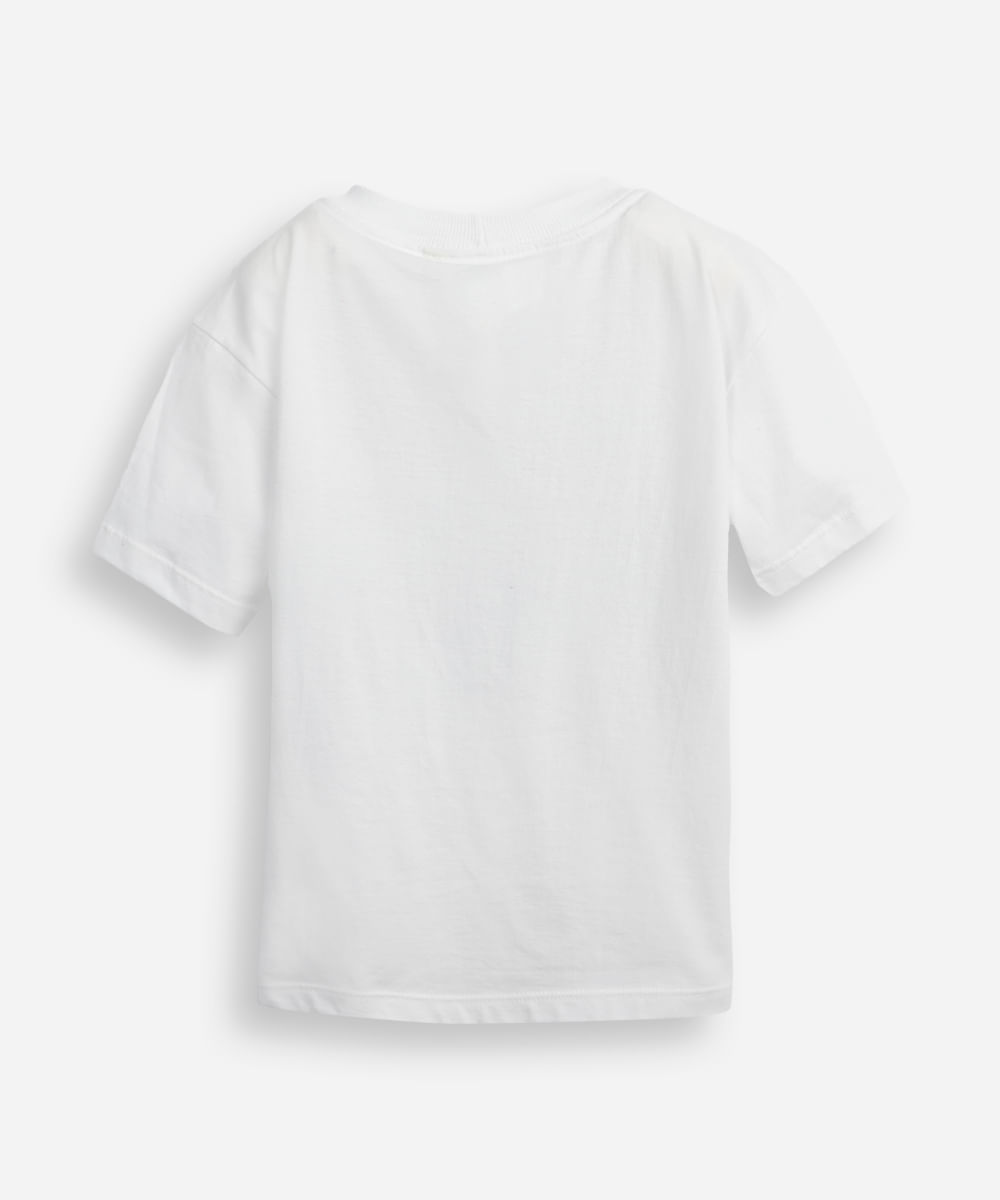 camiseta infantil de algodão jurassic park off white