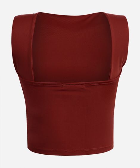 blusa juvenil de poliamida vinho