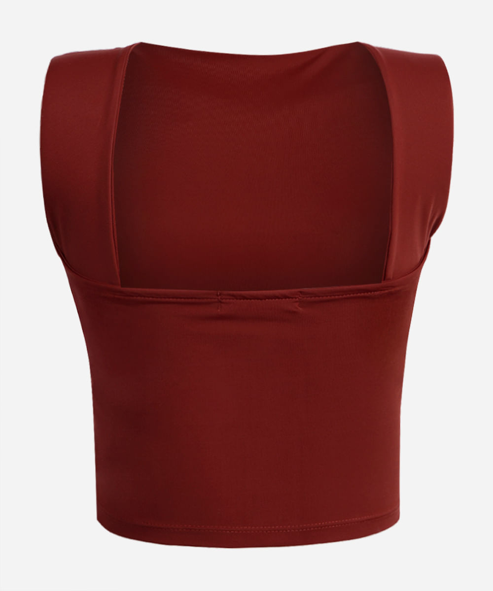 blusa juvenil de poliamida vinho