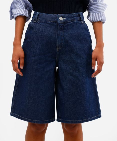 bermuda jorts feminina jeans  azul