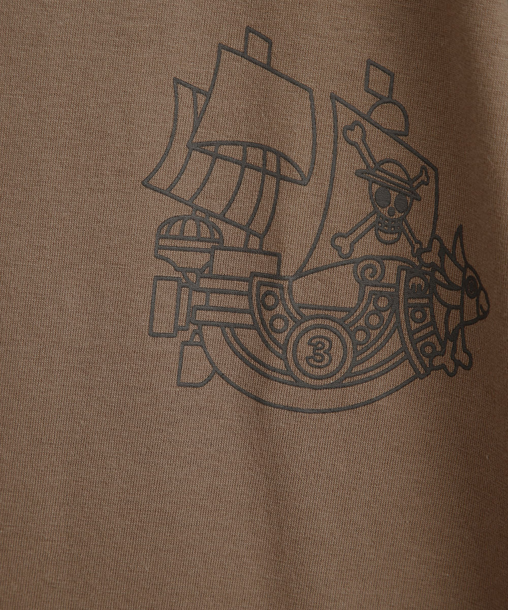 camiseta juvenil de algodão one piece marrom