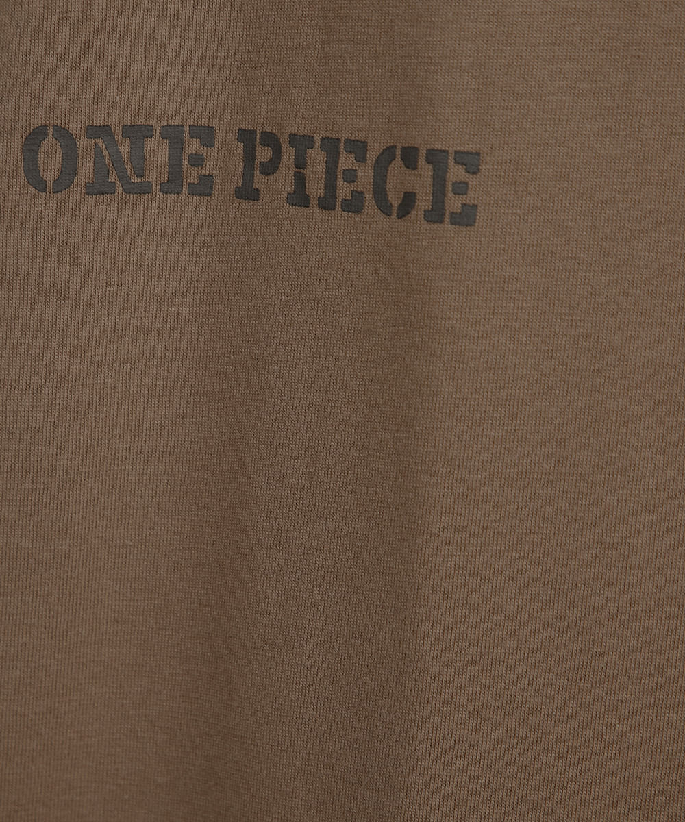 camiseta juvenil de algodão one piece marrom