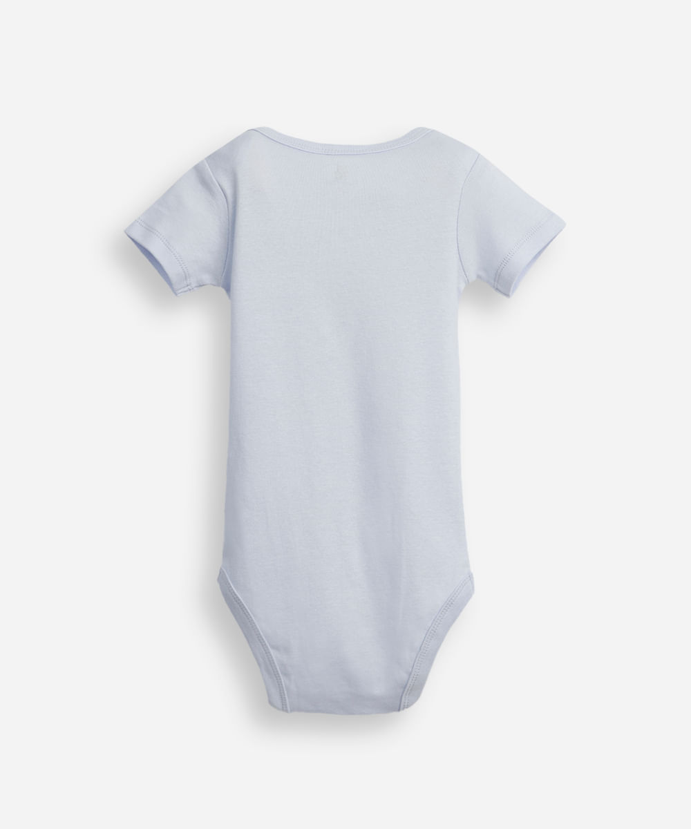 kit de 3 bodies infantis de algodão estampados coloridos