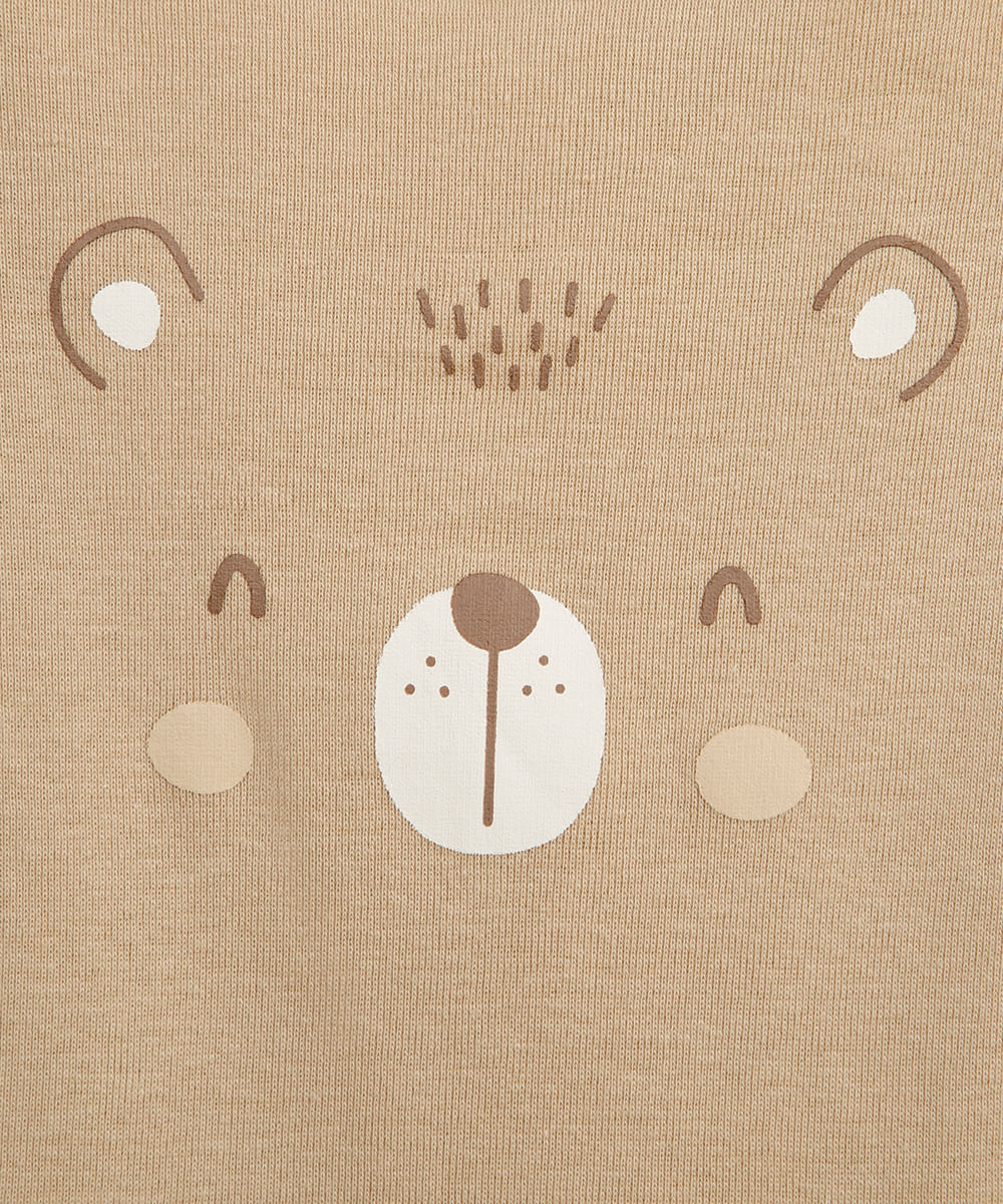 kit de 3 bodies infantis de algodão estampados colorido