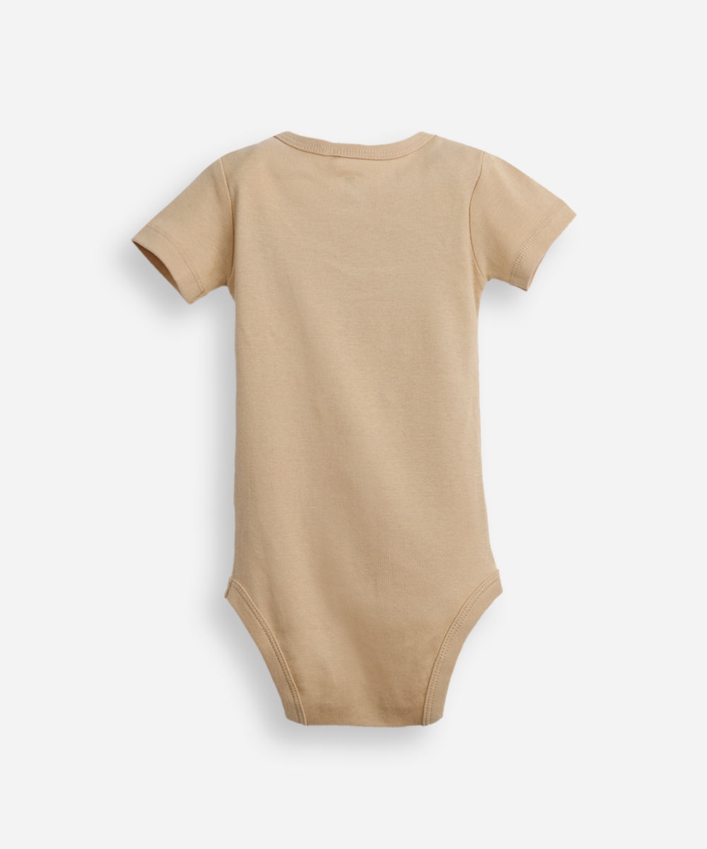 kit de 3 bodies infantis de algodão estampados colorido