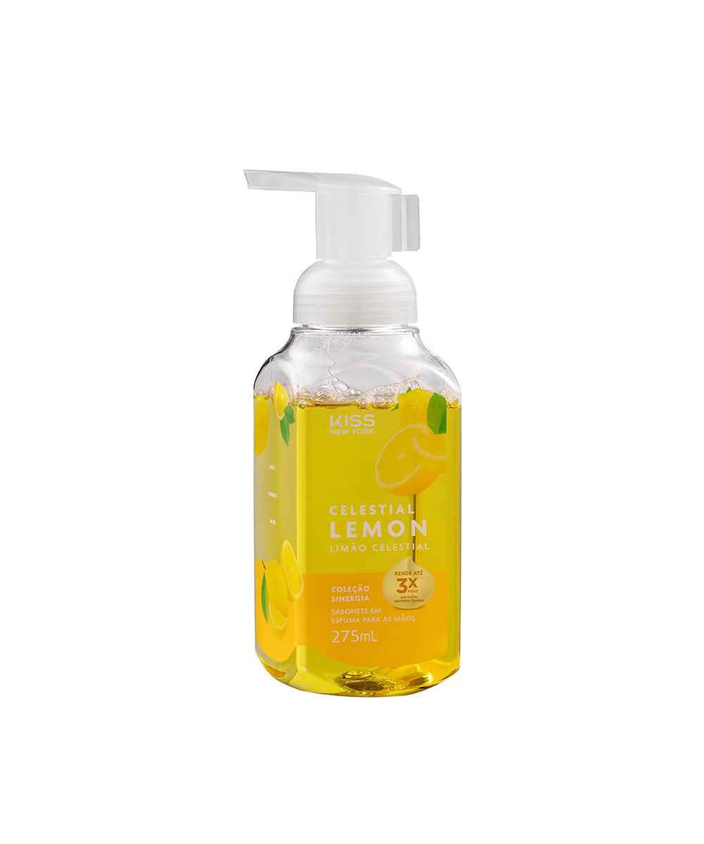 sabonete para as mãos em espuma kiss new york coleção sinergia celestial lemon 275ml