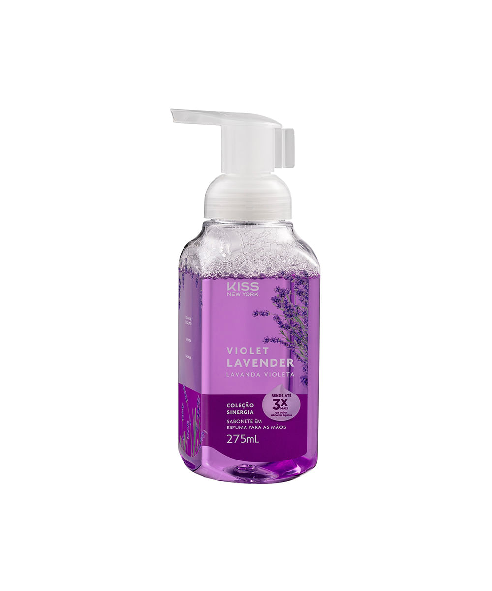 sabonete para as mãos em espuma kiss new york coleção sinergia violet lavender 275ml