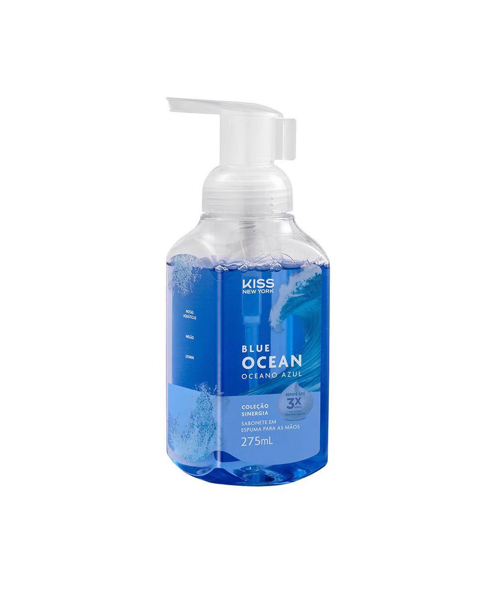 sabonete para as mãos em espuma kiss new york coleção sinergia blue ocean 275ml
