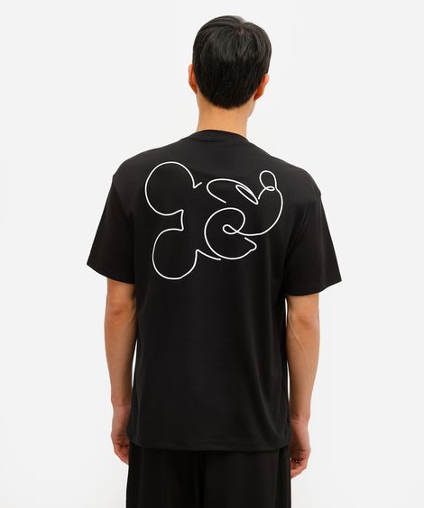 camiseta masculina manga curta mickey preta