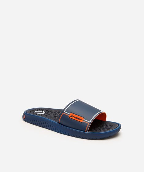 chinelo slim slide rider - azul escuro