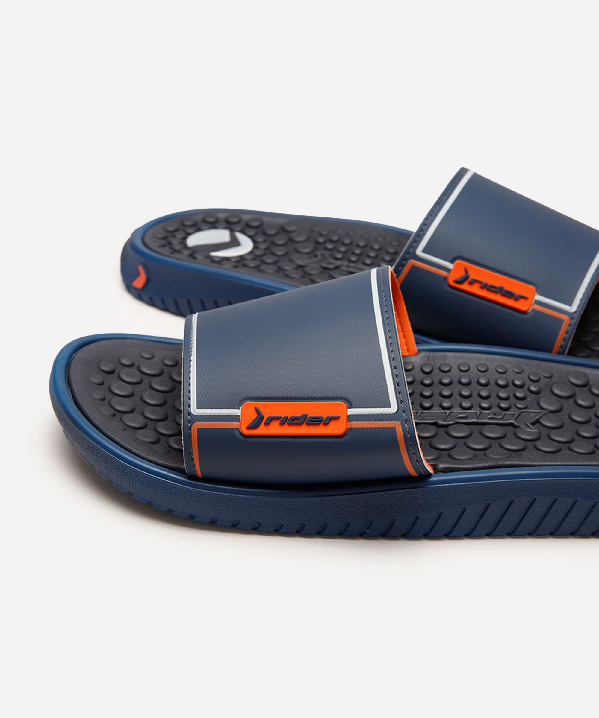 chinelo slim slide rider - azul escuro